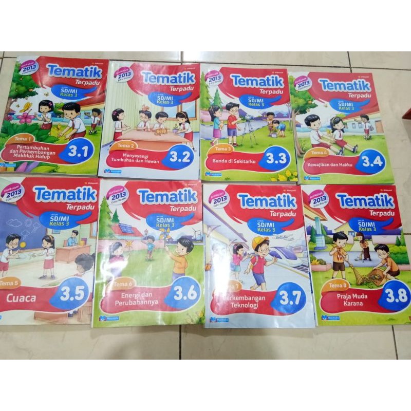 Buku tematik Masmedia kelas 3 Tema 1-8