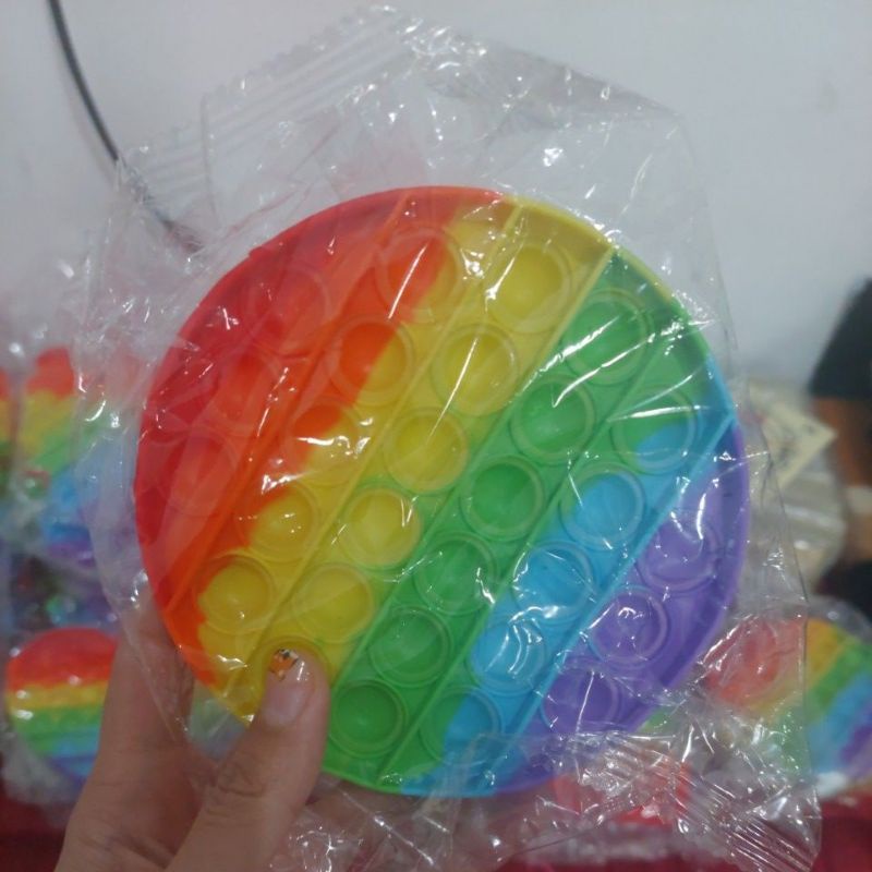 《READY STOCK 50+ JENIS》 Mainan Anak Pop it Fidget Unicorn Rainbow Versi 1-Circle