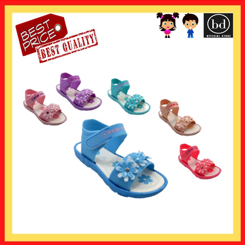 Sepatu Sandal karet Anak Perempuan / Cewek New Era Bunga Murah Import Quality Terbaru Lucu S57