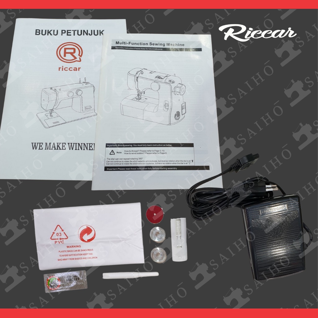 Riccar 588 Mesin Jahit Mini Portable Multifungsi | Japan Quality