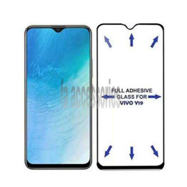 Vivo y19 TEMPERED GLASS FULL 5D 6D 9D SCREEN GUARD screen protector full glue antigores kaca