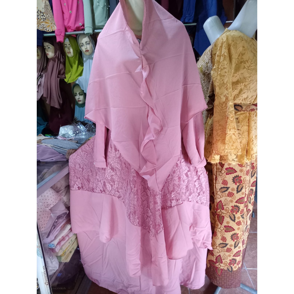 Gamis Syar'i Brokat Jumbo