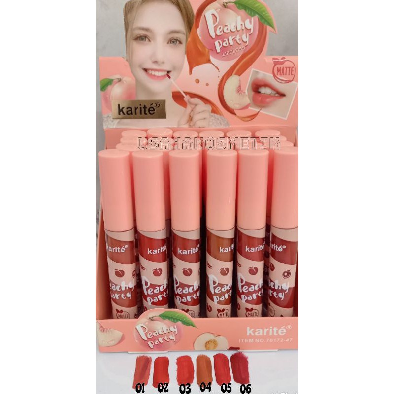 PROMO PER6PCS LIP GLOSS MATTE PEACH PARTY  NO.70082