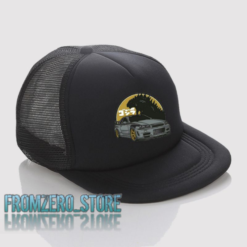 Topi Snapback Jaring Distro / Topi Snapback Trucker - Topi mobil otomotif Logo