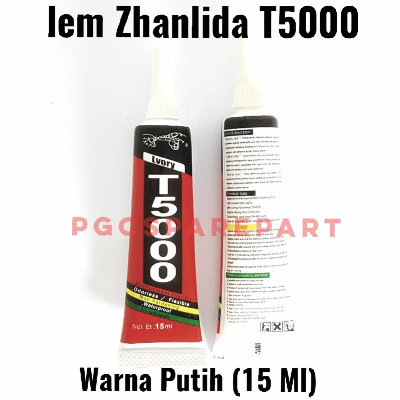 

Lem LCD / Touchscreen / Baterai / Backdoor Original Zhanlida T5000 isi 15 ML - Lvory T-5000 Warna Putih Susu 15ml