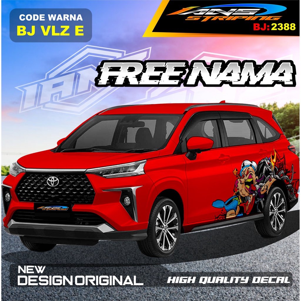 STICKER DECAL MOBIL AVANZA VELOZ / VARIASI STIKER MOBIL XENIA REBORN / STICKER DECAL MOBIL PAJERO / STIKER MOBIL