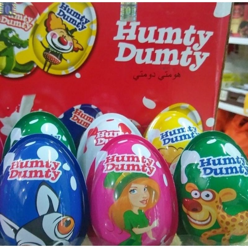 

Humty Dumty isi 16 dan isi 8 pcs Cokelat Arab Impor Seperti Kinderjoy Egg Chocolate Bonus Mainan