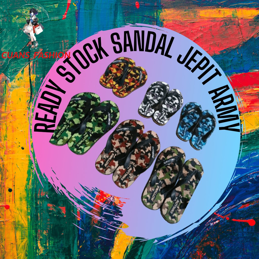 Swallow SANDAL SWALLOW ARMY, SENDAL JEPIT SWALLOW ARMY, SELOP JEPIT SWALLOW ARMY, SANDAL JEPIT KEREN