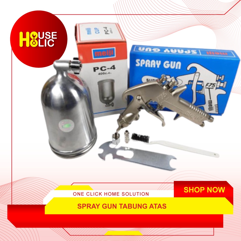 Spray Gun Tabung Atas F75 / Semprotan Cat Cet Tabung F-75