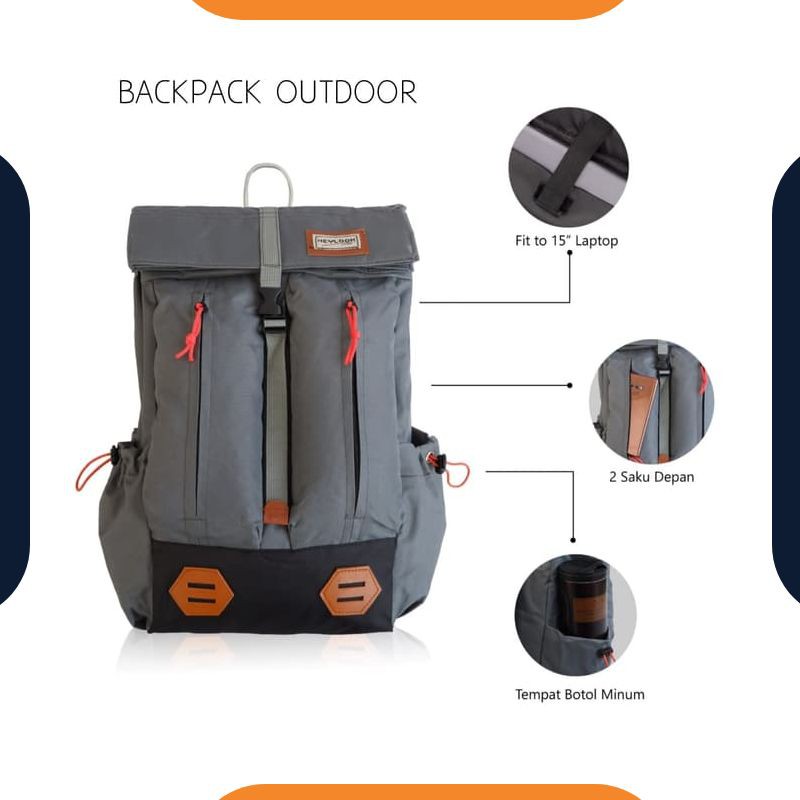 AB332 Tas Punggung Ransel Backpack Import Grade Ori
