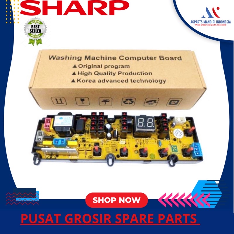 SHARP ES-G875 P - G  modul pcb mesin cuci Top Loading