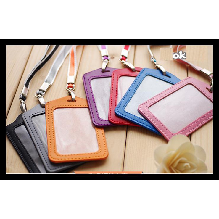 

Termurah!!! NAME TAG kulit pu. GANTUNGAN ID CARD, KALUNG ID CARD WATERPROOF QR0498