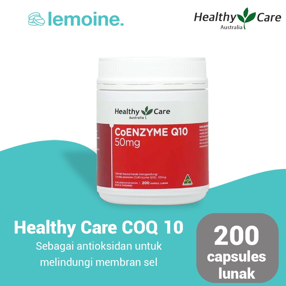 Healthy Care COQ 10 50mg 200 Kapsul Lunak Antioksidan