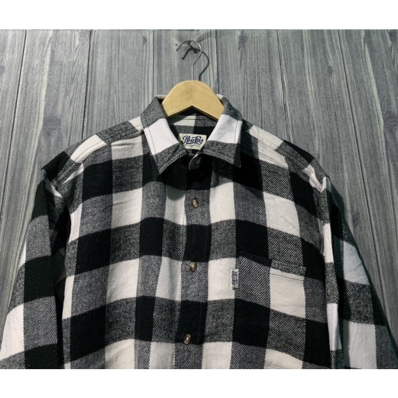 Kemeja Flannel Wol PepsiCola second preloved original casual murah terbaik
