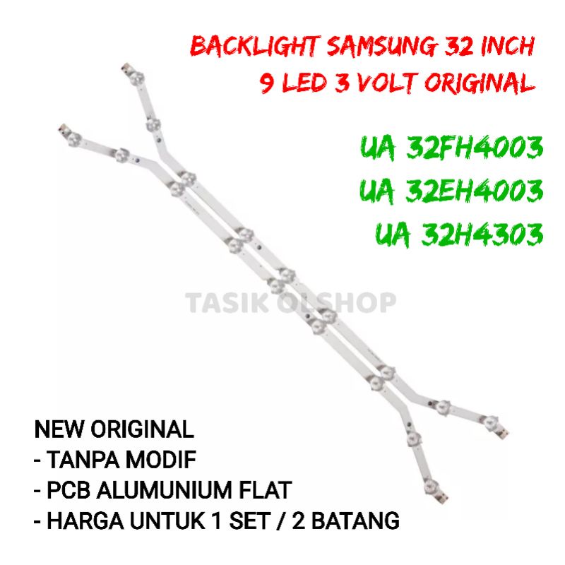 Backlight Samsung 32 inch Original 9 Led 3 Volt