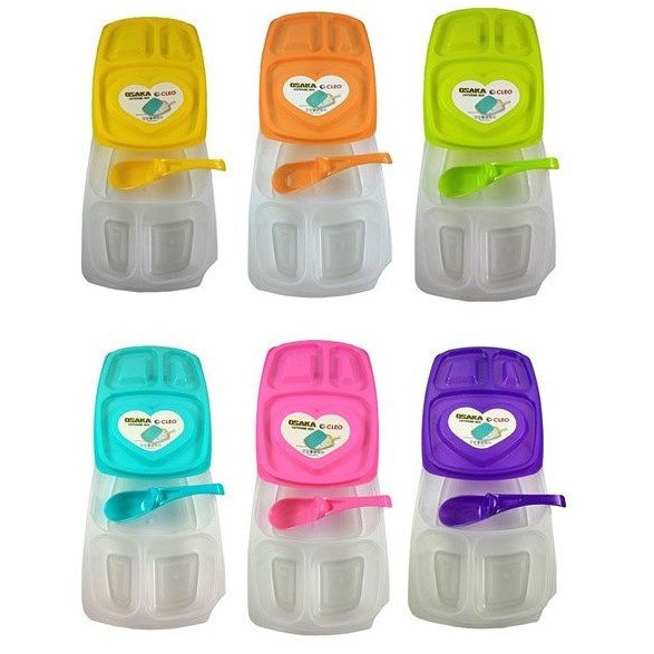 Lunch Box Clio Kotak Osaka dan Sendok - isi 3pcs