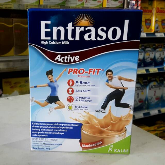 

Susu ENTRASOL Active 360gr Coklat / Mochacino