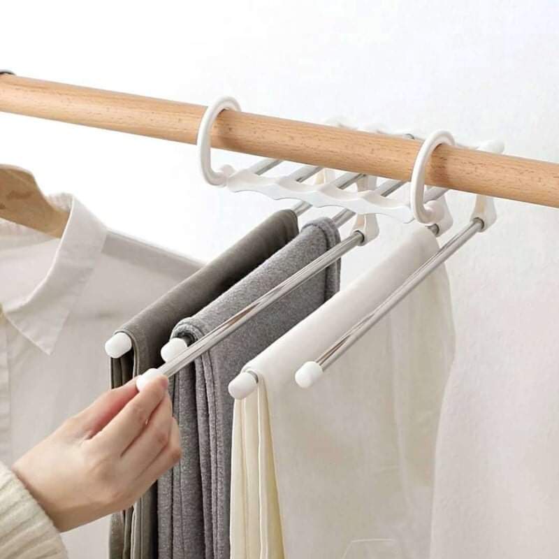 NEW Gantungan Baju Lipat 5 In 1 - Magic Hanger Instan Portable