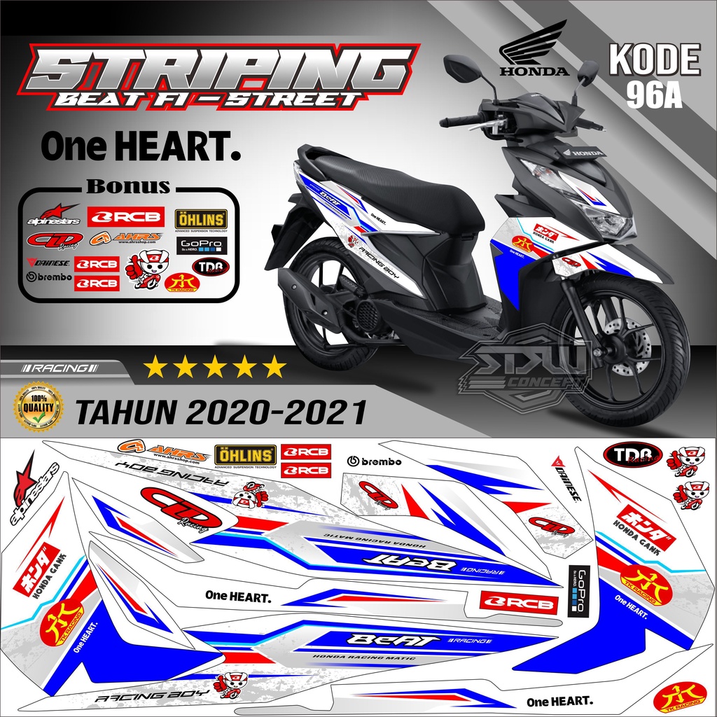 Striping Beat New Stiker Lis Motor Beat New Variasi kode 96