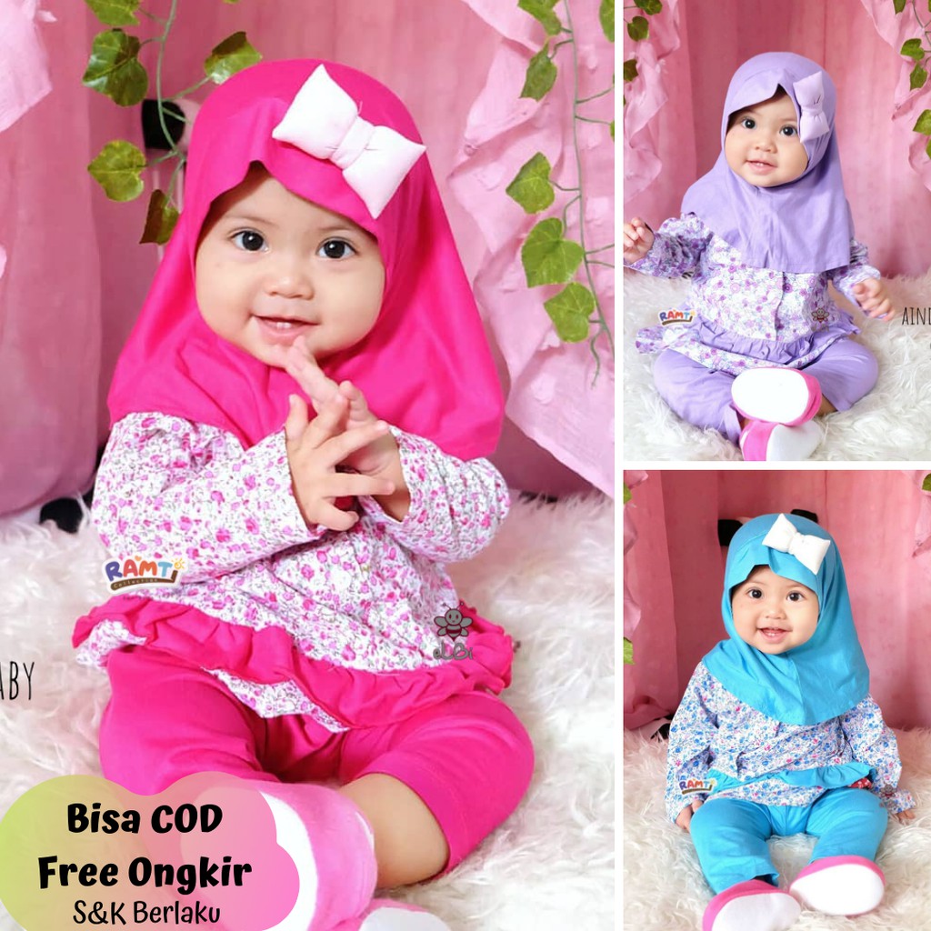 Ainda Baby Set Setelan Muslim  Anak  Elbi  Setelan Baju  