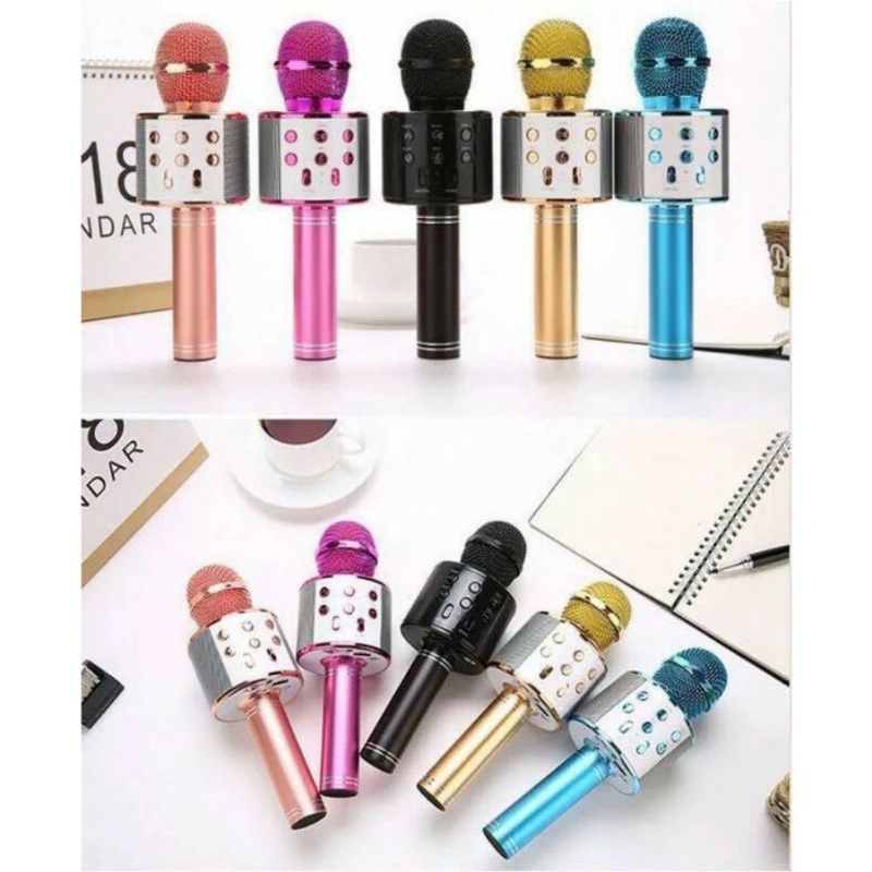 Mic Karaoke Bluetooth Wireless Portable WS - 858 / Mic Speaker Bluetooth Ws 858