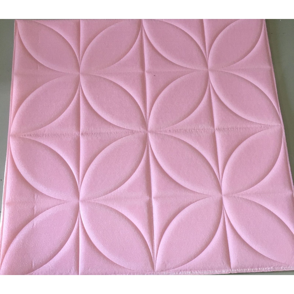 Wallpaper 3D FOAM Dekorasi / Wallfoam Sticker Dinding / Wall Foam Motif Kupu 5mm-PINK
