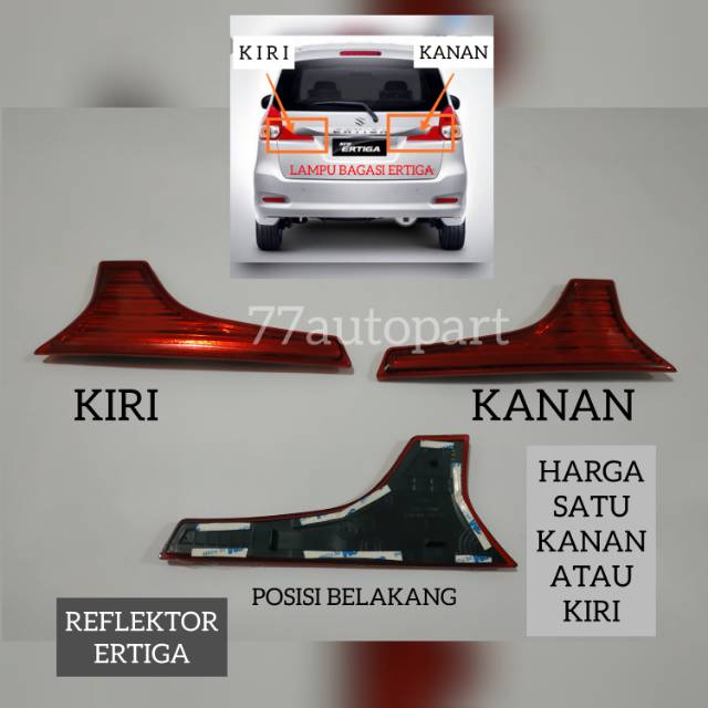 Lampu bagasi reflektor belakang ertiga 2015 keatas harga satuan