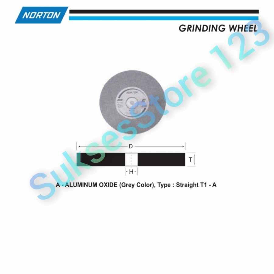 

Norton 150x25x31.75mm Abu Abu Tipe STRAIGHT T1-A
