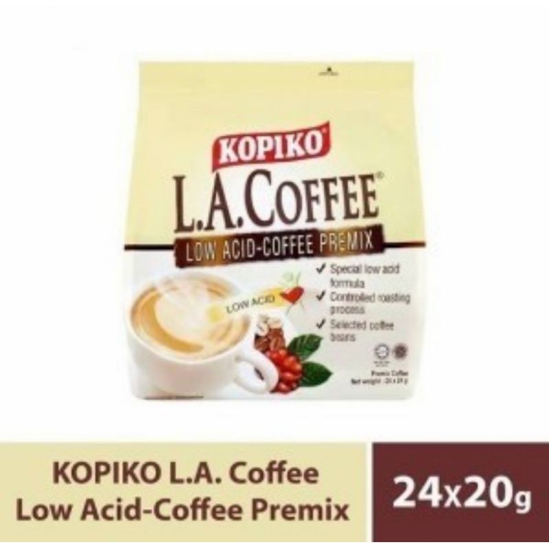 

Kopiko LA Coffee Low Acid - Coffee Premix Kopi isi 24 sachet