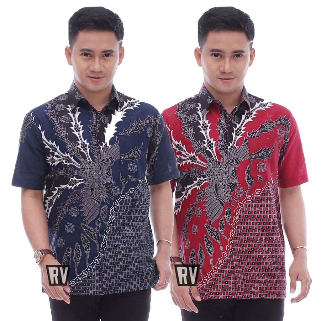 Kemeja Batik Pria Lengan Pendek - Hem Batik Pria Lengan Pendek M L XL XXL Grosir