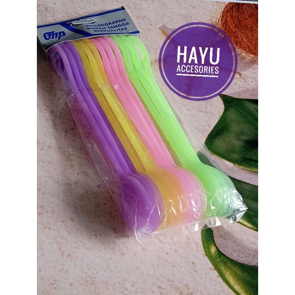 Sendok minum Plastik Warna/ sendok teh Plastik warna