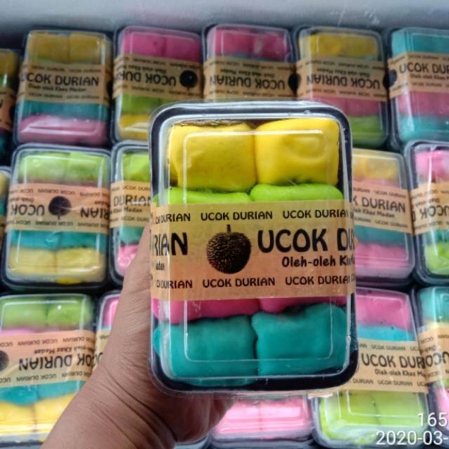 

pancake durian pandur rainbow mini ucok medan isi 8