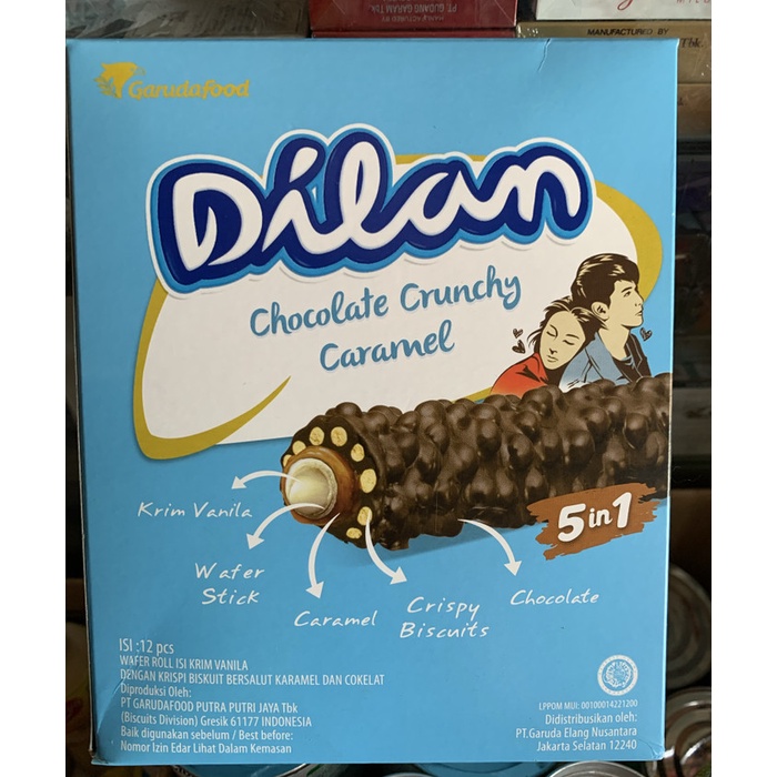 

COKELAT- DILAN CHOCOLATE CRUNCHY CARAMEL GARUDAFOOD 1 BOX ISI 12 PCS -COKELAT.