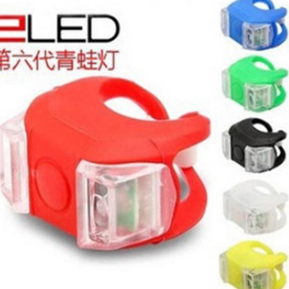 Gratis Ongkir Lampu Led Sepeda Silikon 2 Pcs - Hl-009 - Red
