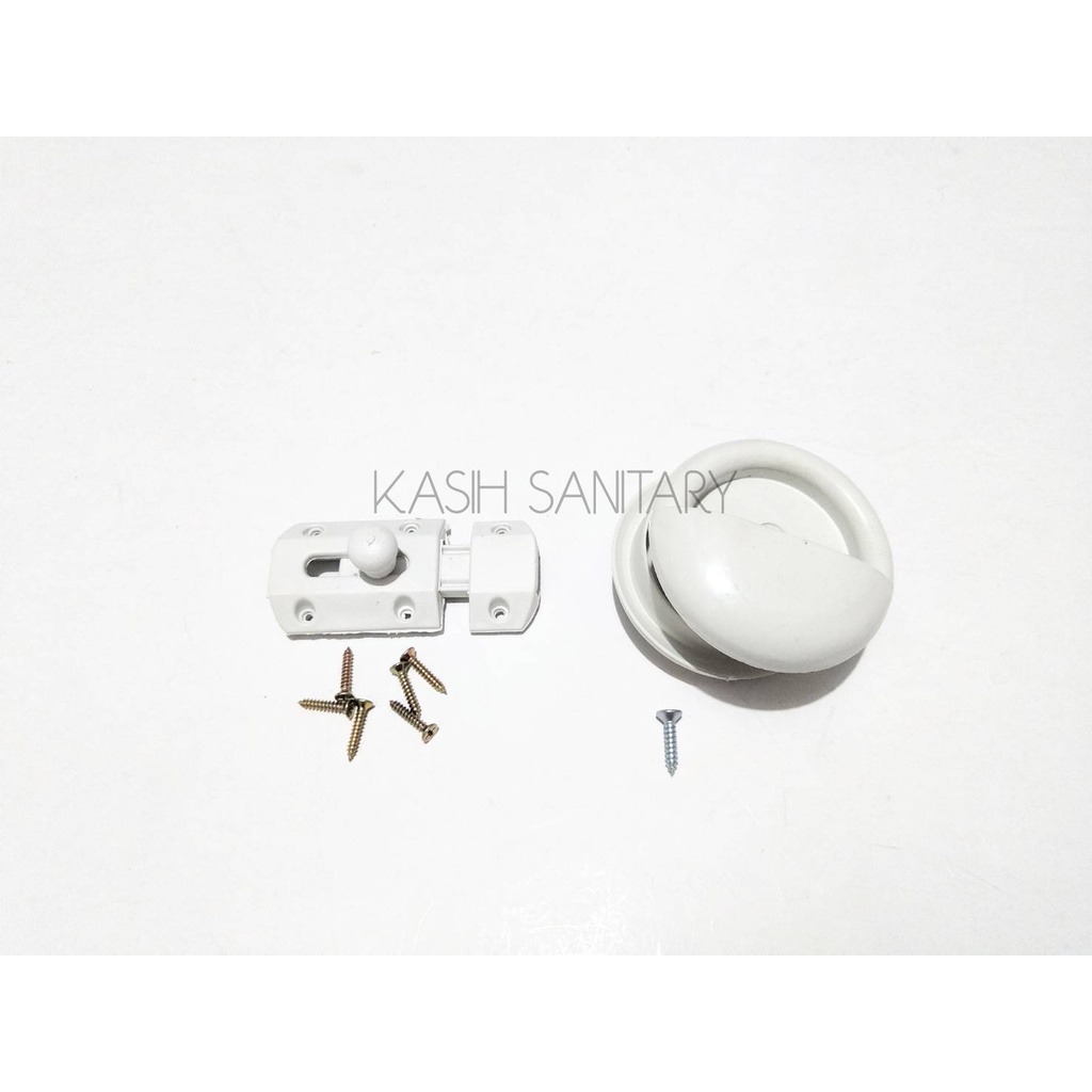 Tarikan pintu set grendel 2" tarikan handle pintu jengkol + grendel slot pintu 2 inch set tarikan pi