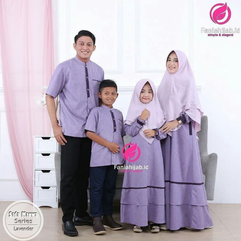 FANIA HIJAB Safa Marwa Series | SARIMBIT BAJU MUSLIM KELUARGA | Baju Lebaran 2024 | Baju Muslim Coup