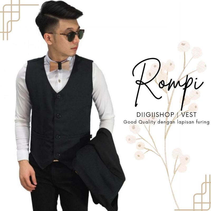 Jual Vest Formal Rompi Jas Silmfit Setelan Dalaman Jas Wedding Vest Rompi Formal