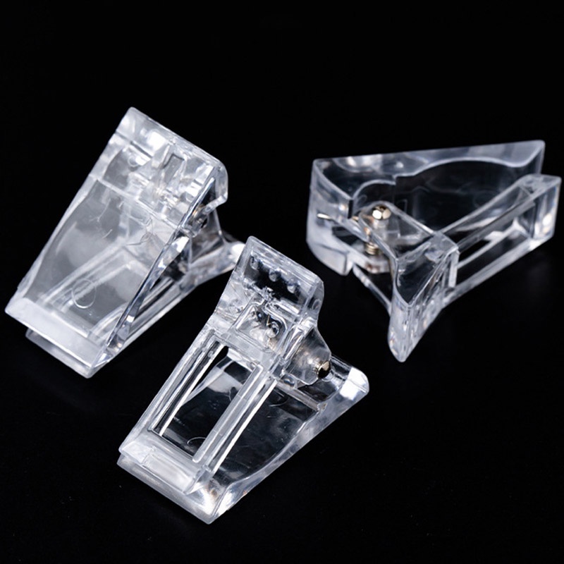 1 / 5 / 10pcs Klip Perbaikan Lem Kristal Transparan Untuk Nail Art Wanita