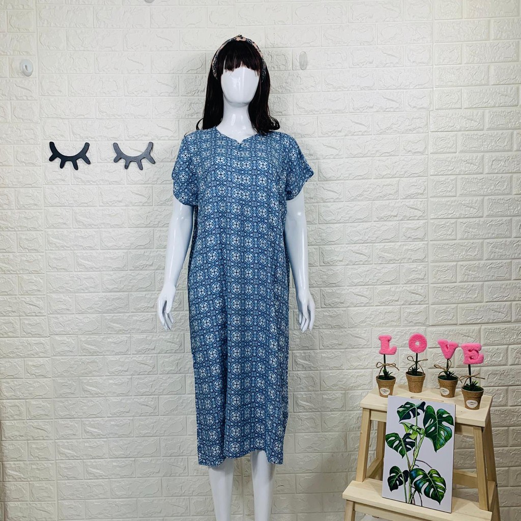 Daster Rayon AMRO Kalong Motif Baju Tidur Wanita Dewasa Adem Pendek Busui Bumil Homedress Sleepwear