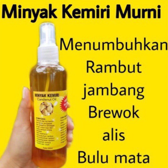 Jual Minyak Kemiri Original Isi 250ml Penumbuh Rambut Botak Jambang Brewok Indonesia Shopee Indonesia