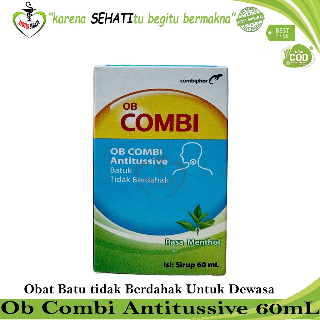 OB Combi Antitussive 60ml Batuk Tidak Berdahak Rasa Menthol