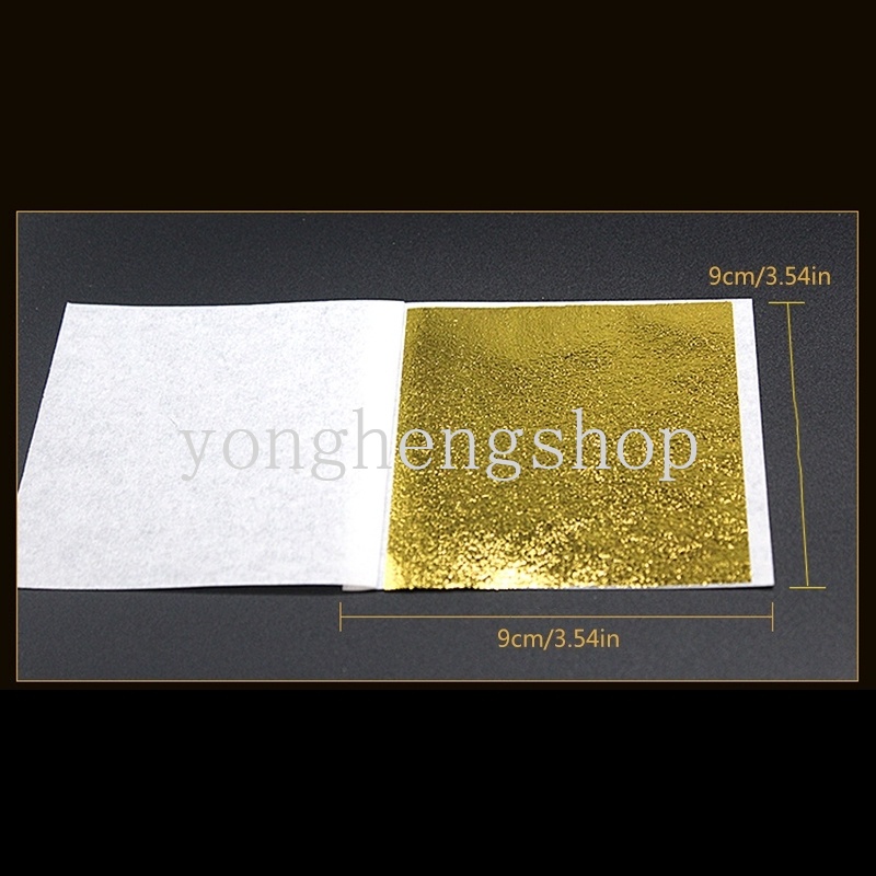 100pcs / set Kertas Foil Emas / Silver Imitasi Untuk Dekorasi Dinding / Scrapbook DIY