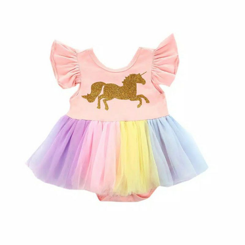 Ready Dress baby Girl Unicorn Dress tutu unicorn 12-18m import quality