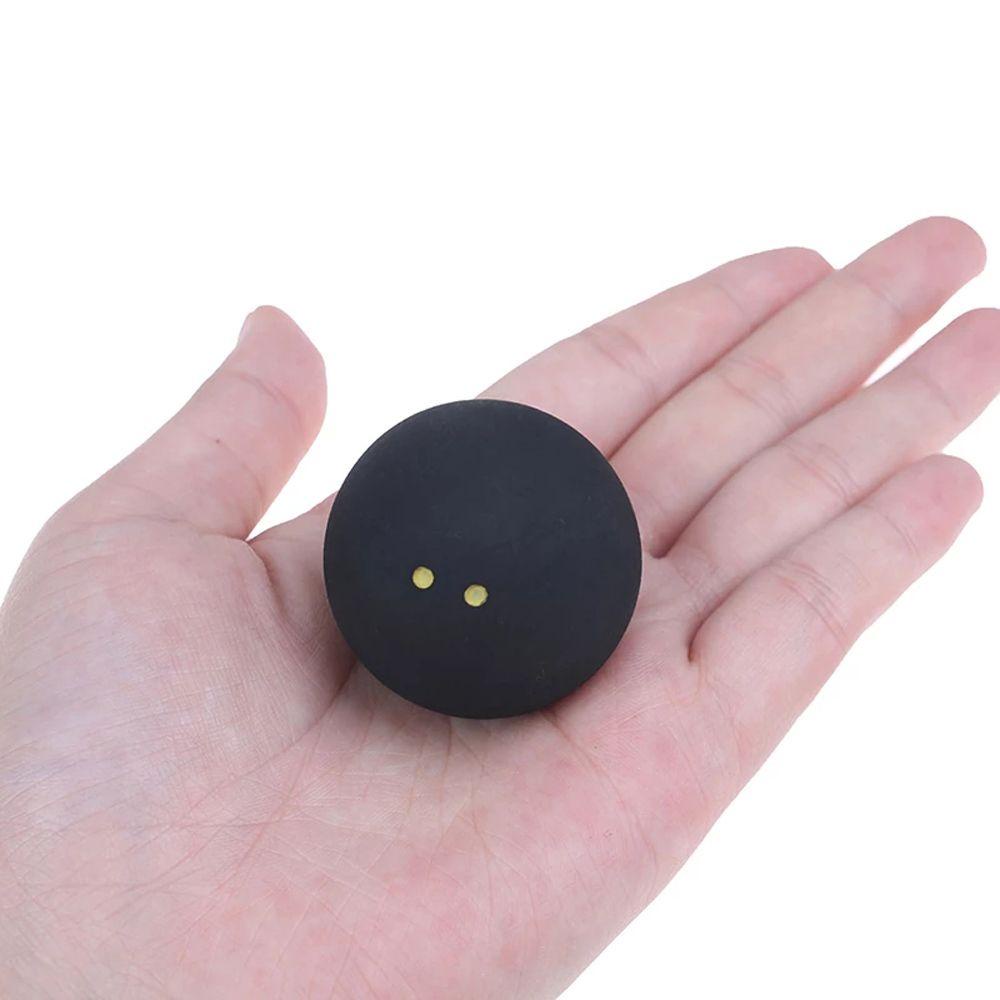 Agustina Squash Ball Black Racquet Olahraga Bola Karet Alat Latihan Double Yellow Dot for Player Low Speed Ball