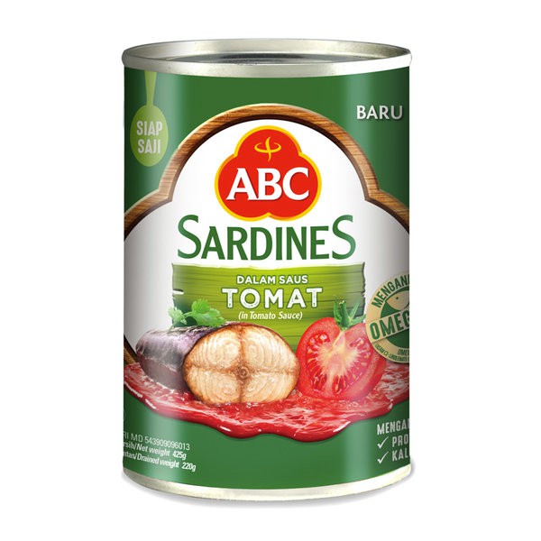 

ABC Sardines Tomato Sauce 425gr - Ikan Sarden Saus Tomat