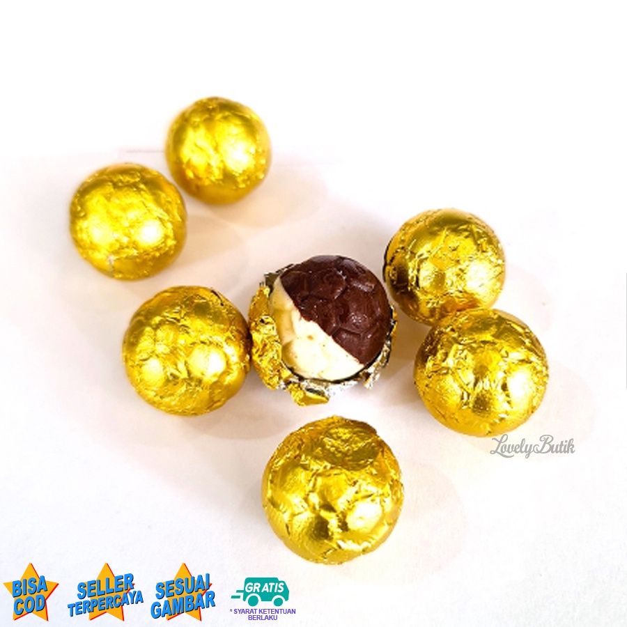 Golden Balls Coklat Ball Kemasan Toplas Isi 40 Pcs Coklat Bola