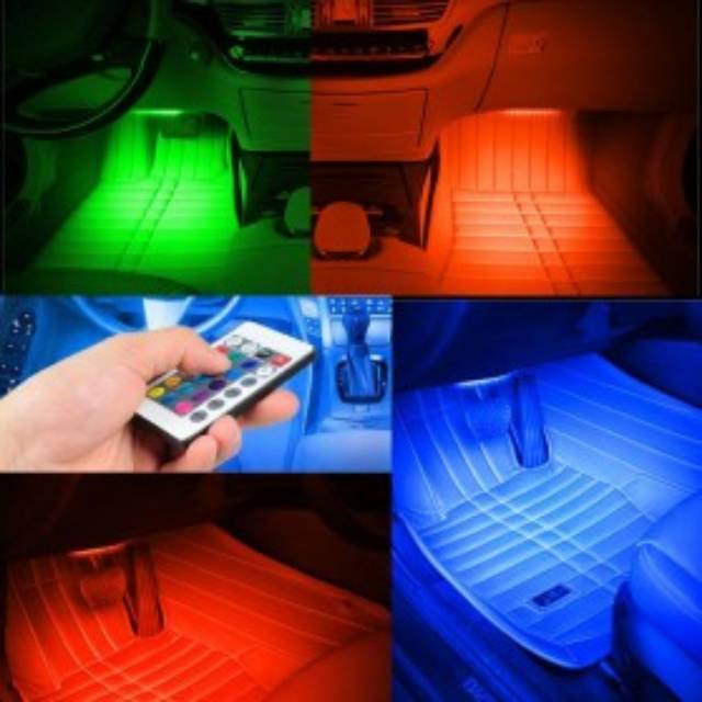 Lampu LED Neon Variasi Interior Mobil RGB + Remote Control | omenstore