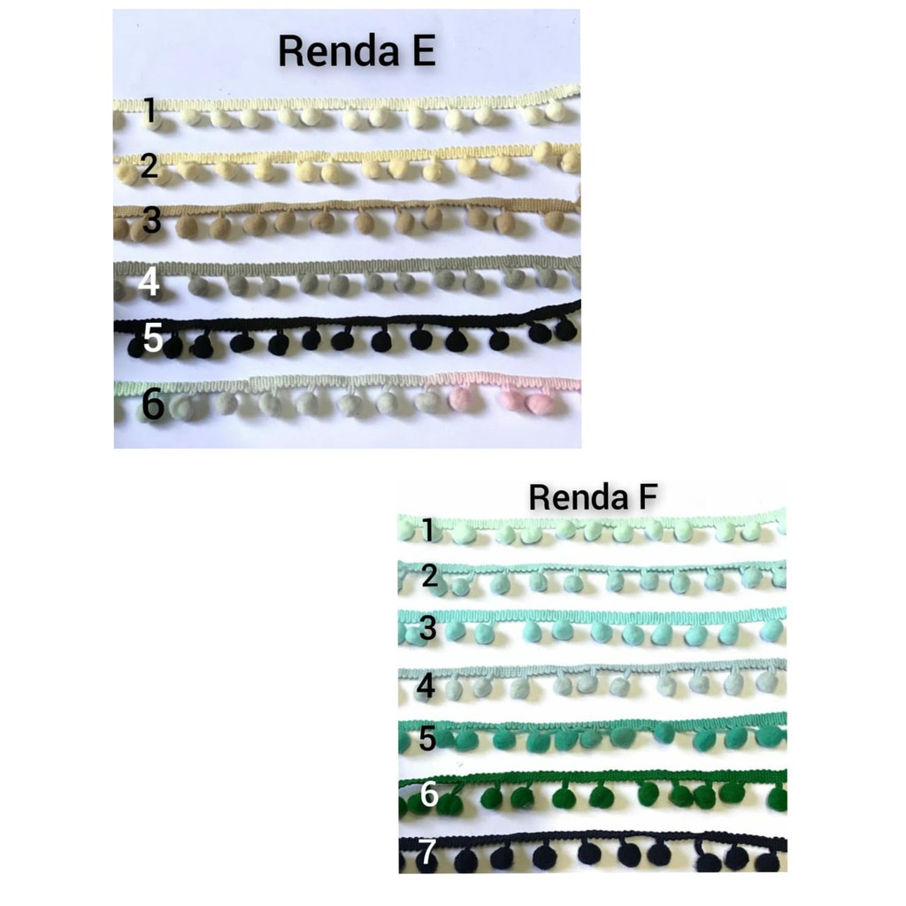 1 METER - RENDA POM POM | RENDA BAKSO