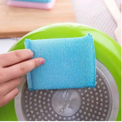 Spons Cuci Piring Warna Warni Spon Sponge Sabut Jaring Alat Dishwashing Dapur Masak Busa Serbaguna