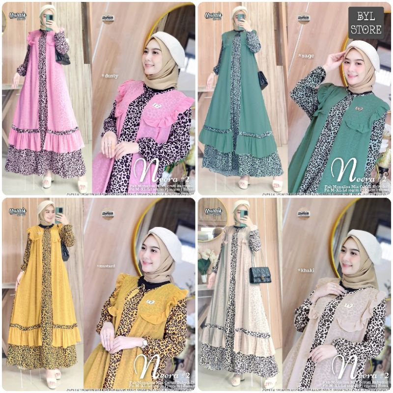 NEERA DRESS ORIGINAL BY UWAIS HIJAB. GAMIS DRESS MAXY PREMIUM PRODUK. DRESS MAXY BUSUI TERBARU